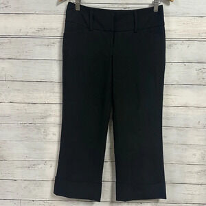 Express Editor Cropped Black Pants Size 2